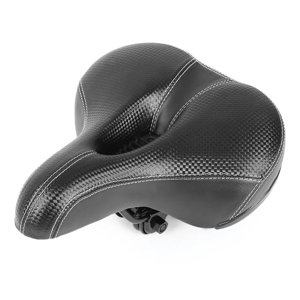 Black Wide Thicken Bicycle Saddle Soft Comfortable MTB Mountain Road