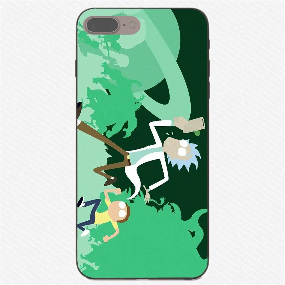 Для Apple iPhone X XS Max XR 4 4S 5 5S SE 6 6S 7 8 Plus мягкий TPU мобильный Rick And Morty Fan Art|Чехлы-накладки| |