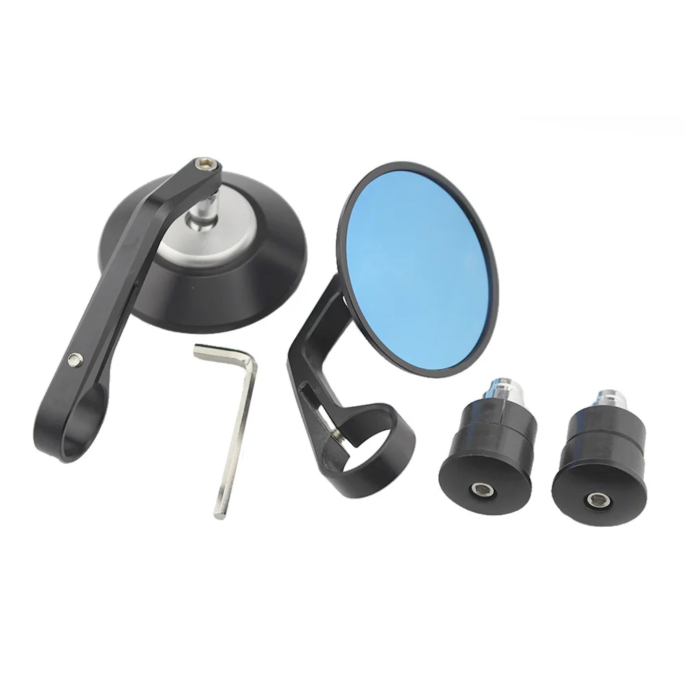 

Universal Round Motorcycle Rear View Mirrors Motorbike Scooter Cafe Racer 7/8'' 22mm Handle Bar End RearView Side CNC Mirrors