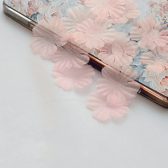 Розовый Шифоновый цветочный слоеный материал цветок DIY принадлежности ткань цветок