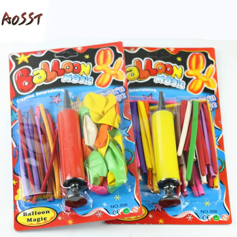 

Suction Card Inflatable Toys Color Balloon Suit Children's Long Magic Balloon Toys with Large Inflator Outdoor Balloon Suit