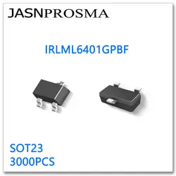 JASNPROSMA IRLML6401GPBF SOT23 3000 шт. P-Channel 12 в Rds 65mR 90mR высокое качество сделано в Китае IRLML IRLML6401 GPBF