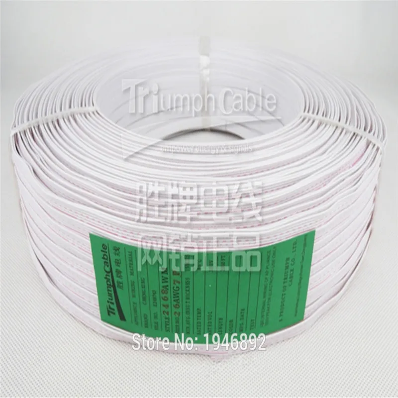 Гибкий многожильный 26 AWG UL 2468PVC 7/0. 16TS плоский ленточный провод с красно-белым цветом диаметром 1,3 мм электронный проводник провода