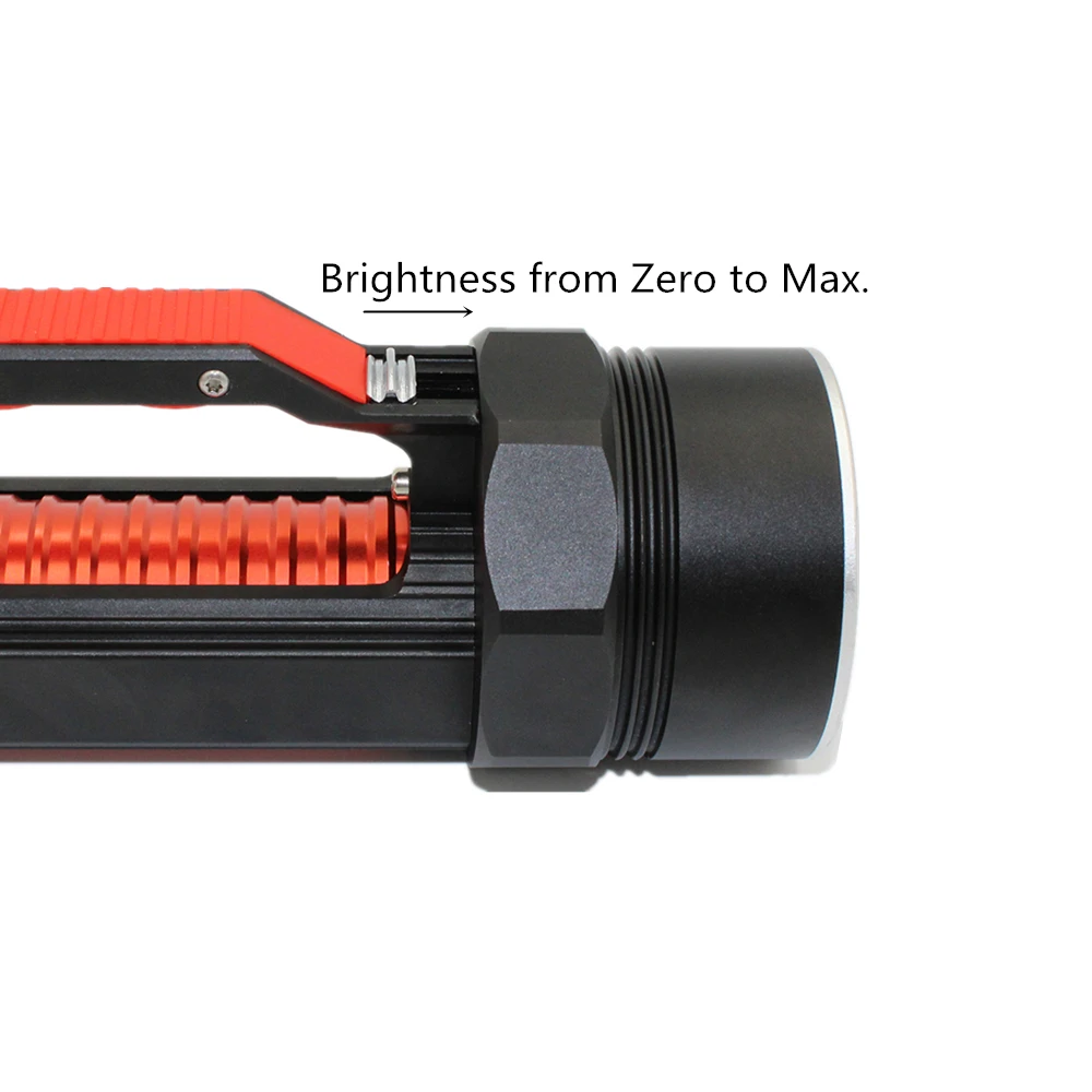 US $51.89 LED diving flashlight UV light 6 UV LED 1800 lumens Waterproof underwater scuba torch for find scorpion or amber