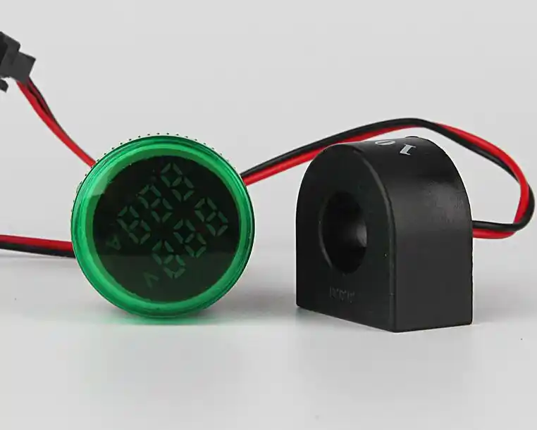 Resistente al Agua Aofan Volt/ímetro autom/ático DC12V-24V con Pantalla Digital LED para Coche Mini volt/ímetro Redondo Moto Verde cami/ón