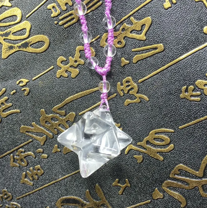 Подвеска Маятник merkaba подвеска из натурального кварца с белым кристаллом чакры