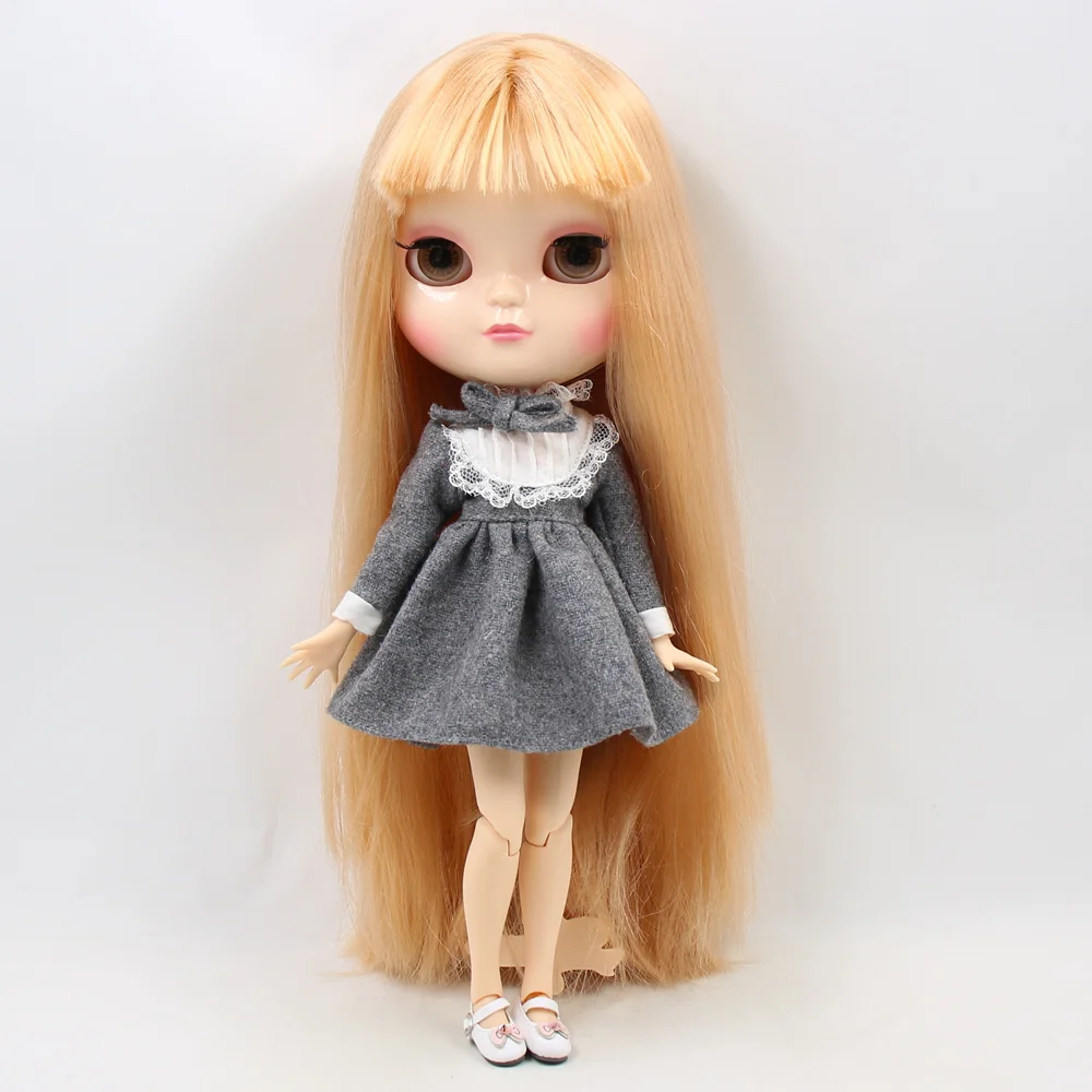 Neo Blythe Doll with Ginger Hair, White Skin and Custom Jointed Body with Asian Look 1