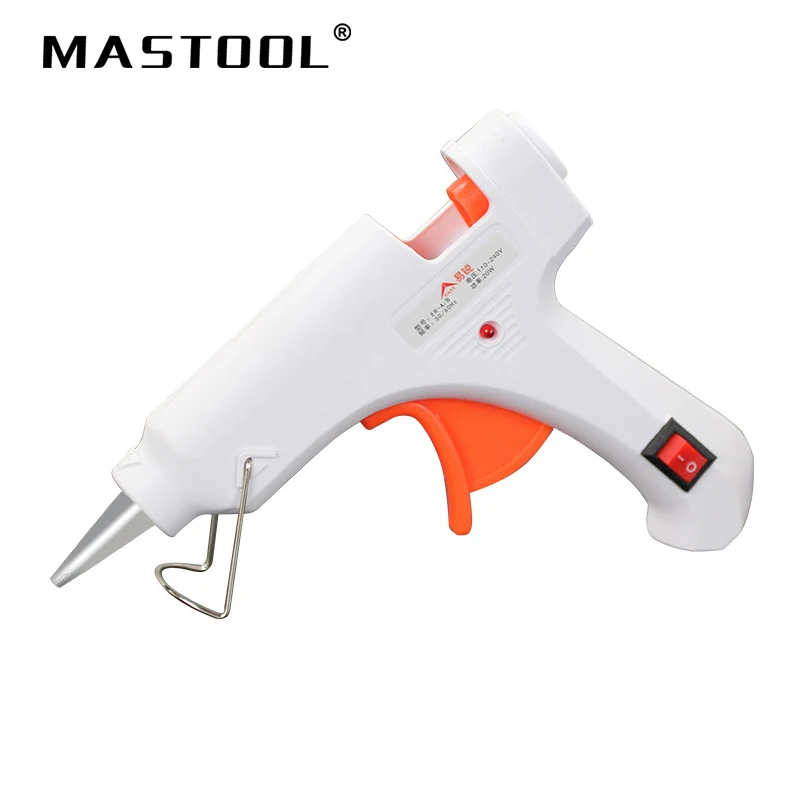 

DIY Mini 110V 220V 240V Hot Melt Glue Gun Hot Melt Stainless Steel Copper Muzzle 20W High Temperature US/EU Glue Gun Tool