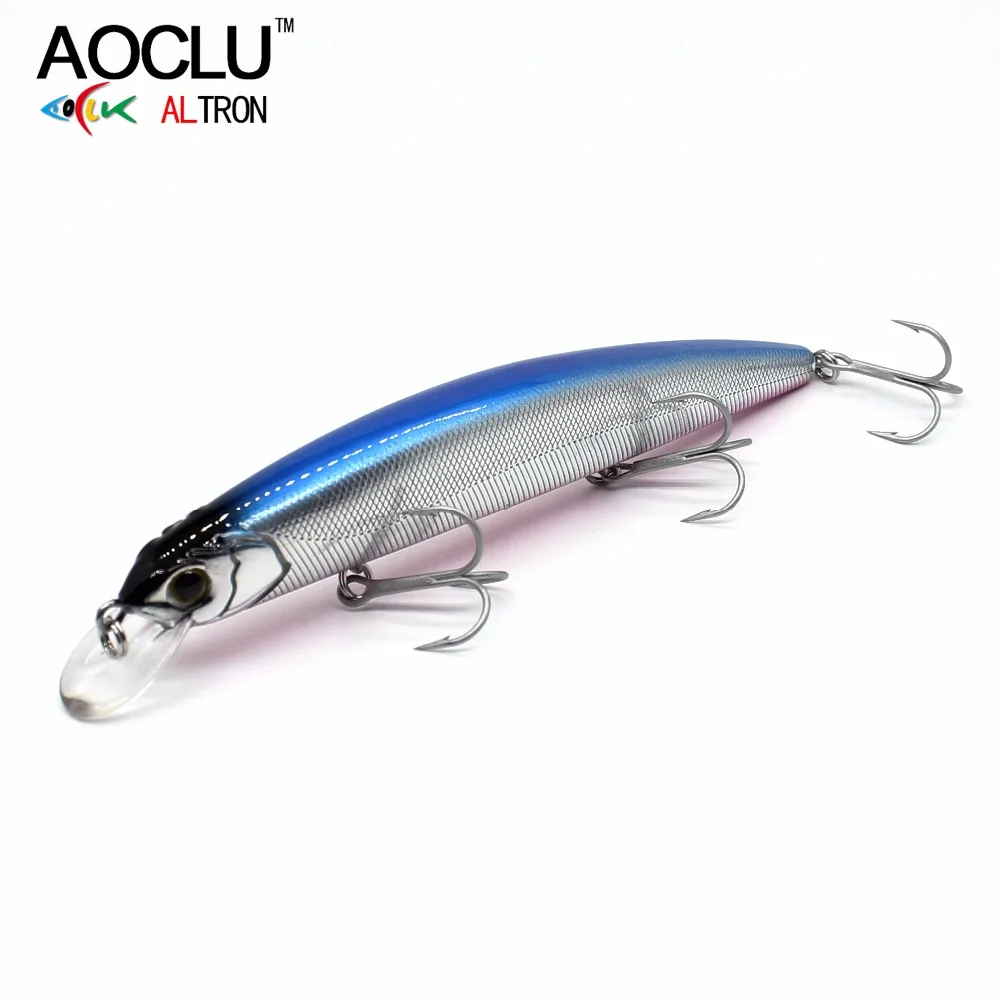AOCLU Jerkbait wobblers 7 ألوان 13 سنتيمتر 20.0g الصلب الطعم أسماك طعوم صيد معقوفة باس الطازجة مياه مالحة 4 # VMC السنانير