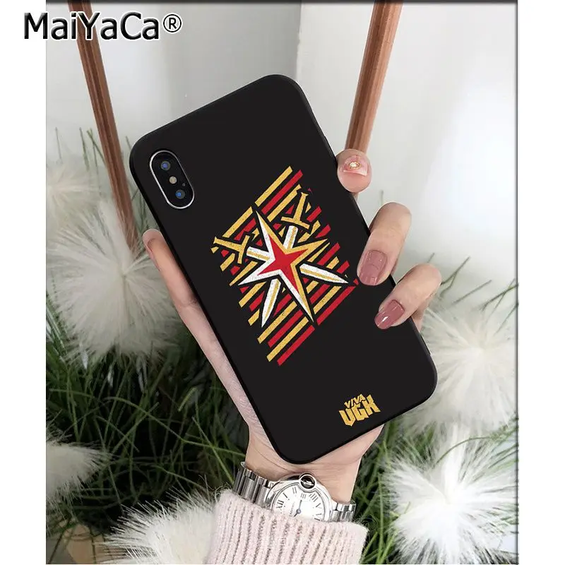 MaiYaCa Vegas Golden Knights Силиконовый ТПУ мягкий черный чехол для телефона для iPhone X XS MAX 6 6S 7 7plus 8 8Plus 5 5S XR