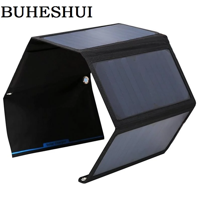 BUHESHUI Foldable 28W Solar Panel Charger Bag Dual USB Output Portable Sunpower Solar Charger For 5V Device Free Shipping BUHESHUI Foldable 28W Solar Panel Charger Bag Dual USB Output Portable Sunpower Solar Charger For 5V Device Free Shipping