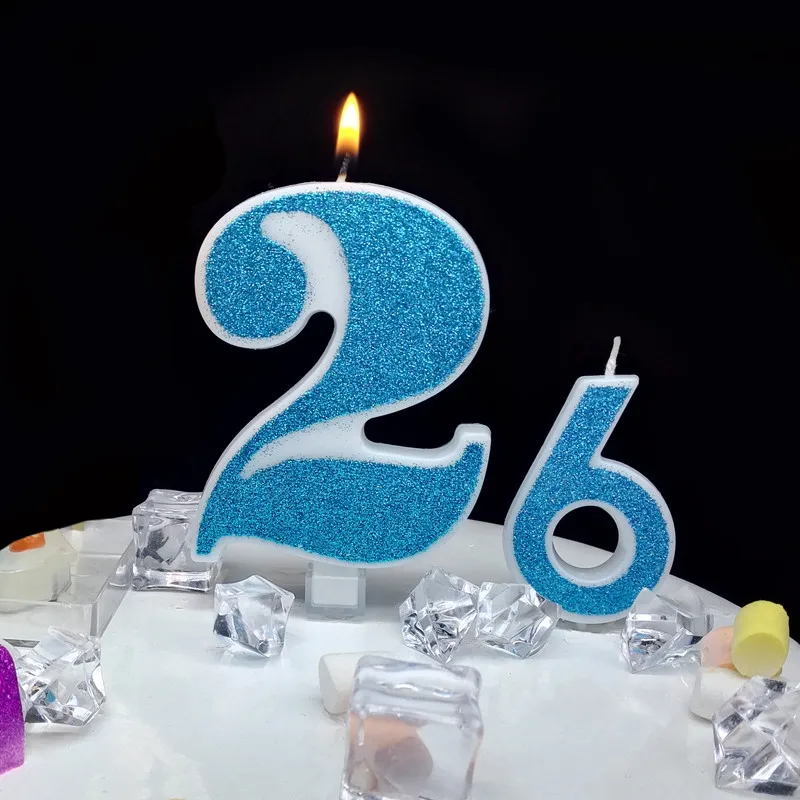 Творческий Блеск Розовый/Синий Корона свечи на день рождения 0-9 для детей и взрослых девочек день рожденья для мальчиков свечи для торта украшения