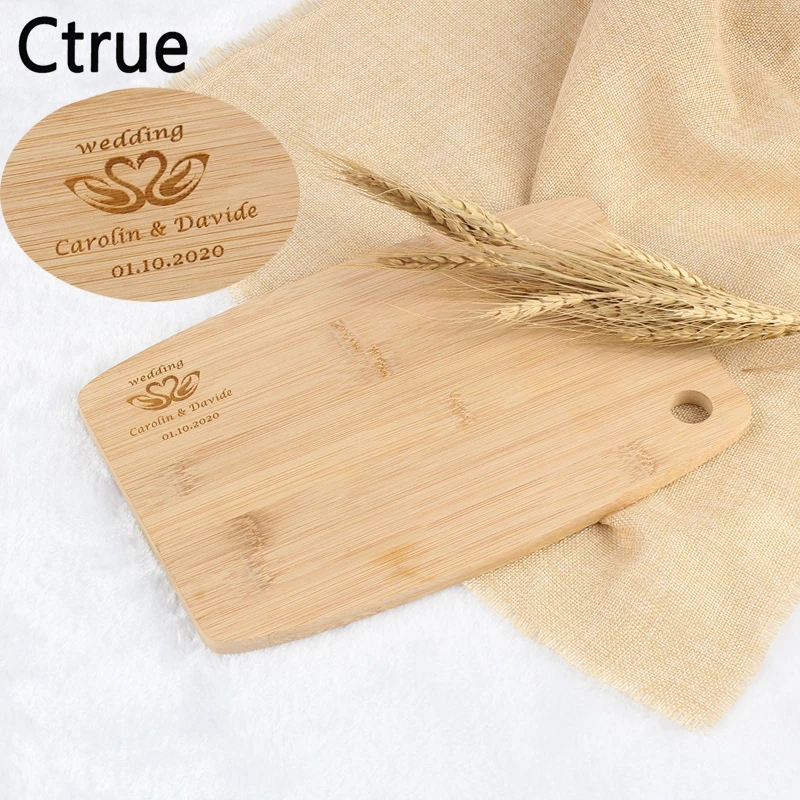 

Personalized name date Custom Engraved Bamboo Fruits Board Wood chopping Board cutting board Kitchen wedding favors and gifts
