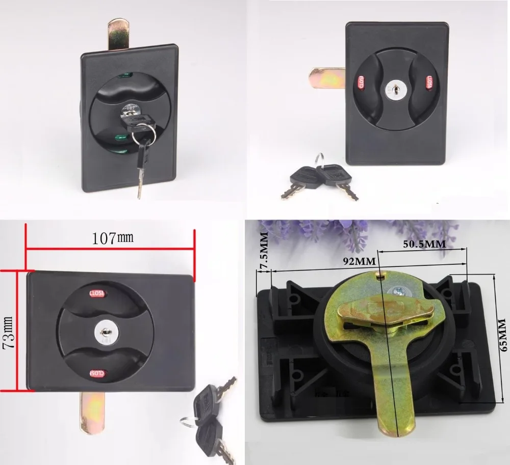 

Plastic Flush cam lock recessed knob Open/Close indicator furniture case box
