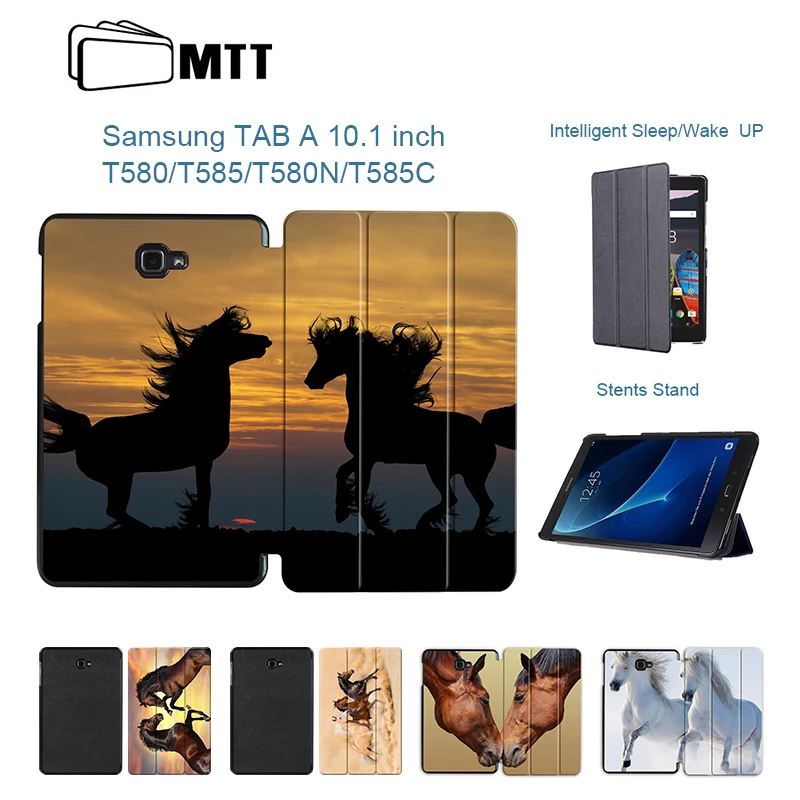 

MTT Fashion Zebra Case For Samsung Galaxy Tab A 10.1 2016 T580 T585 PU Leather Stand Case Cover For Tab A6 10.1" SM-T580 SM-T585