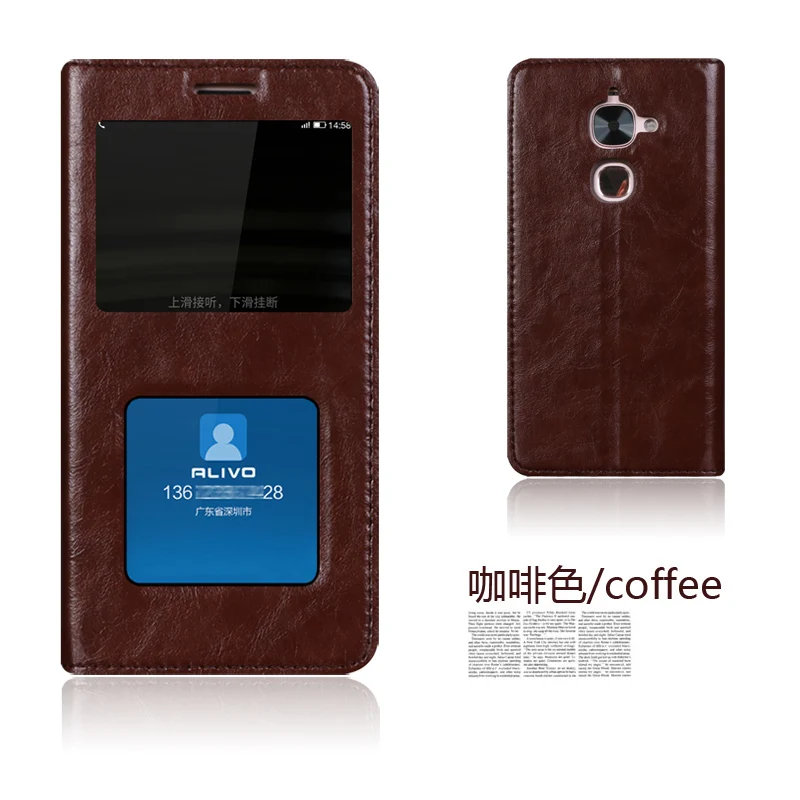 bilder für Echtes leder intelligente fenster flip standplatz-abdeckung case für letv leeco le2 Le 2/Le 2 Pro X527 X620 X520 X526 Handy tasche bilder für Echtes leder intelligente fenster flip standplatz-abdeckung case für letv leeco le2 Le 2/Le 2 Pro X527 X620 X520 X526 Handy tasche