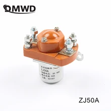 ZJ50A NO(нормально открытый) 12 V 24 V 36 V 48 V 60 V 72 V 50A DC контактор для мотора вилочного погрузчика электромобиль захват автомобильный автомобиль лебедка