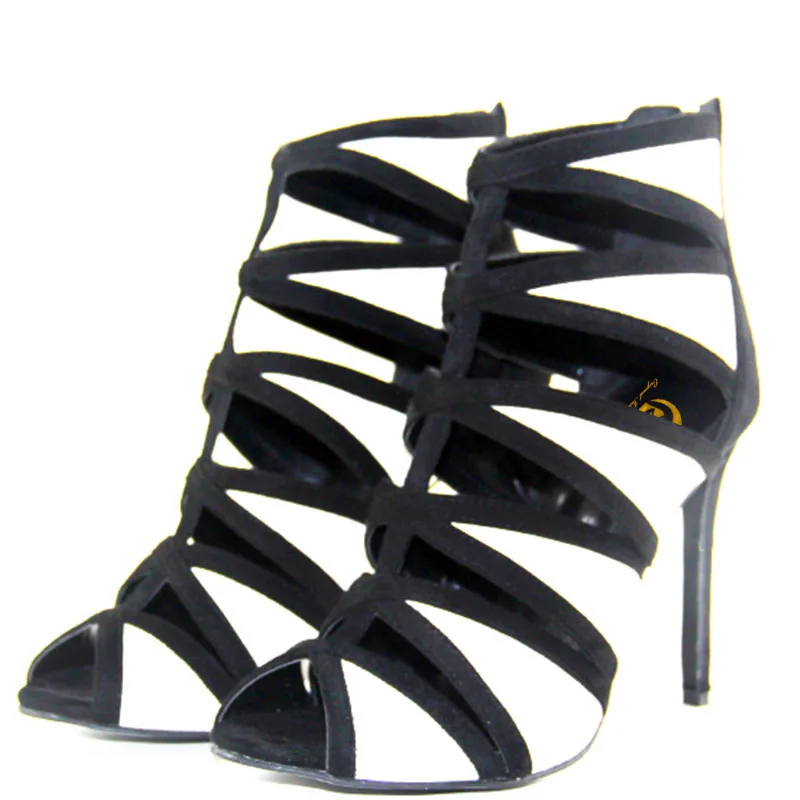 Sandales 10 Sexy Blanc Femme Élégant Et Noir Mode Chaussures Taille 4 Plus Mince Femmes Bout Ef0352 Nous Ouvert Initiale De Talon L'intention 5 qgptFF
