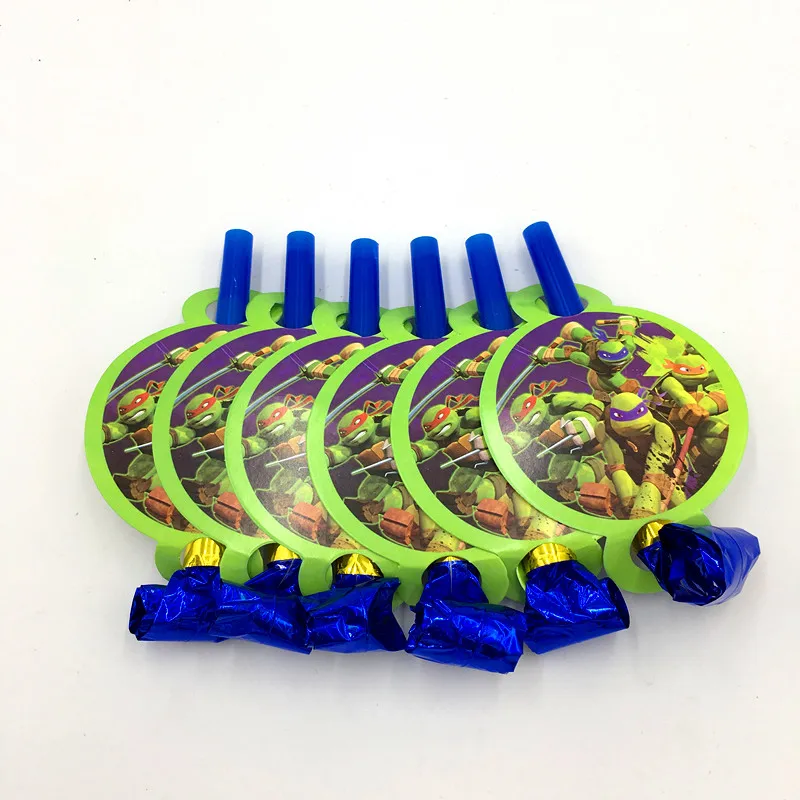 

6PCS/LOT TURTLES BLOWOUTS KIDS BIRTHDAY PARTY DECORATION PRINCESS PARTY FAVORS TURTLES BLOWOUT NOISE MAKER