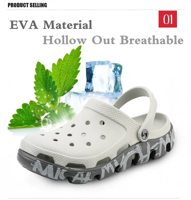 SERENE Brand Croc Summer Casual Sandals New Man Aqua Clog Slipper Hot Male Band Sandalias Swimming Shoe Ocean Beach Garden Shoes (3)