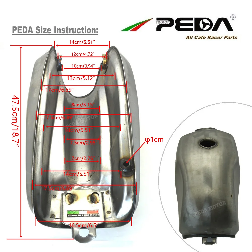 A1 PEDA Кафе Racer бак 9л 2,4 галлонов мотоцикл винтажный топливный газовый бак Ретро Бензобак для HONDA CG для YAMAHA Mash