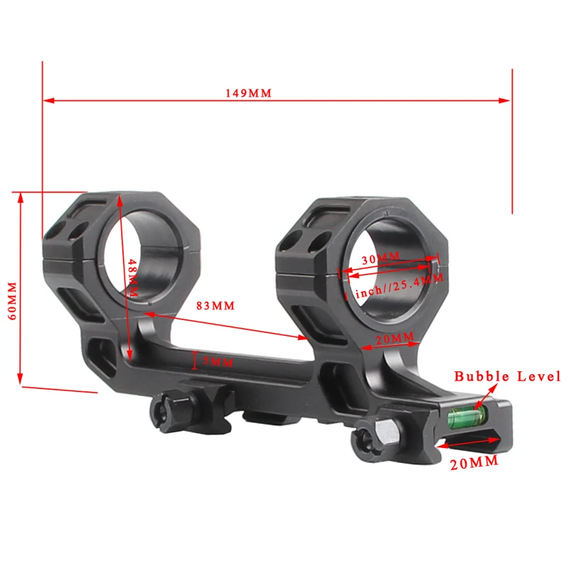 Extend Dual Ring Automatic AR15 M4 M16 Optics Defense Rifle Optical Scope Mount 1 -12