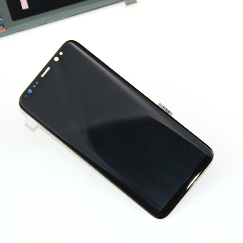Черный цвет для samsung Galaxy S8 g950 G950F ЖК-дисплей с сенсорным дигитайзером в сборе для samsung S8 lcd