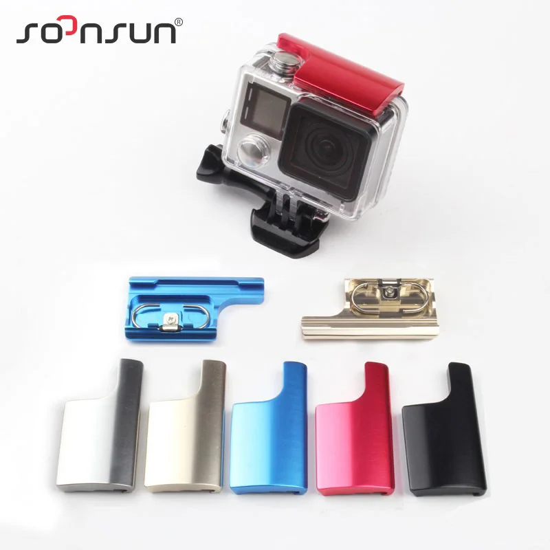 SOONSUN CNC алюминиевая защелка с защелкой для задней двери зажимом GoPro Hero 3 + 4 корпус