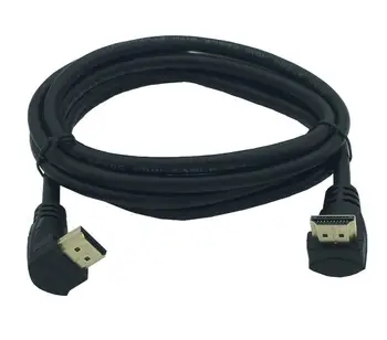 

High Quality HDMI 2.0 2K * 4K 60Hz 3D Dual Up Angled 90 Degree HDMI Male to Male HDTV Cable for DVD PS3 PC 30cm/60cm/180cm