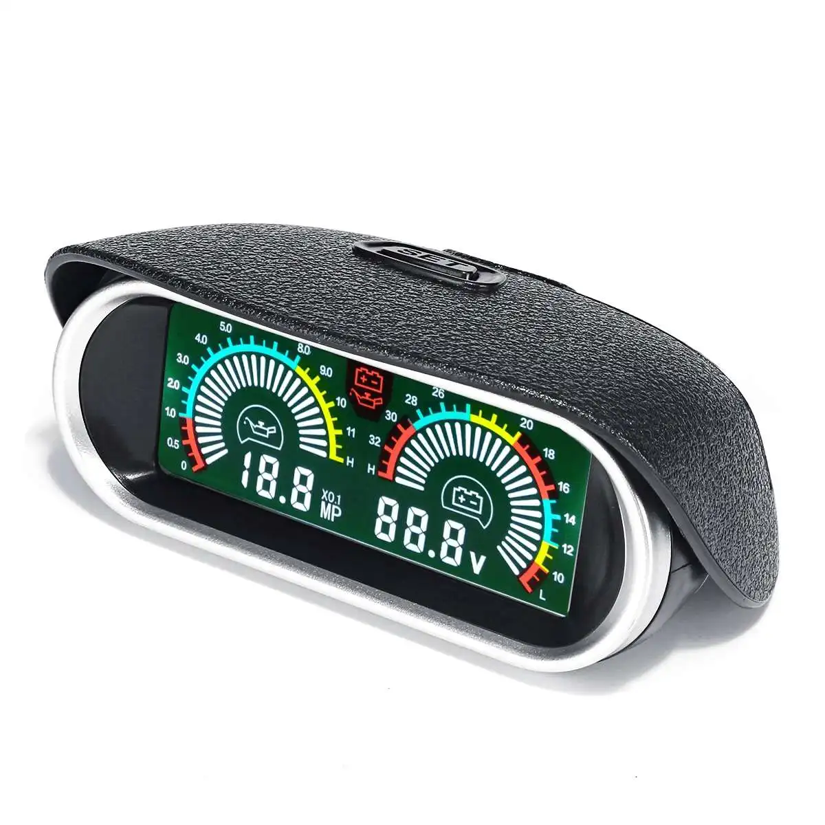 

2 in 1 9-36V Car LCD Digital Engine Gauge Oil + Voltage Meter with 1/8 NPT Sensor for Boat Car Truck Racing Universal