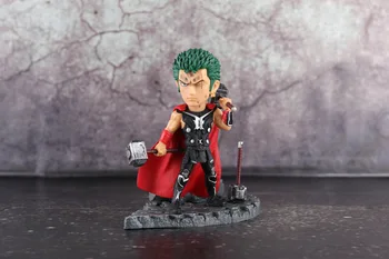 

Comic Anime Statue Eiichiro Oda One Piece The straw hat Pirates Roronoa Zoro cos Super Hero Thor 14cm BWFC Figure Figurine Toys