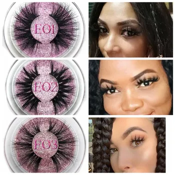 

Mikiwi 3D Mink Hair False Eyelashes Criss-cross Wispy Cross Fluffy 25mm Lashes Extension Handmade Eye Makeup Tools