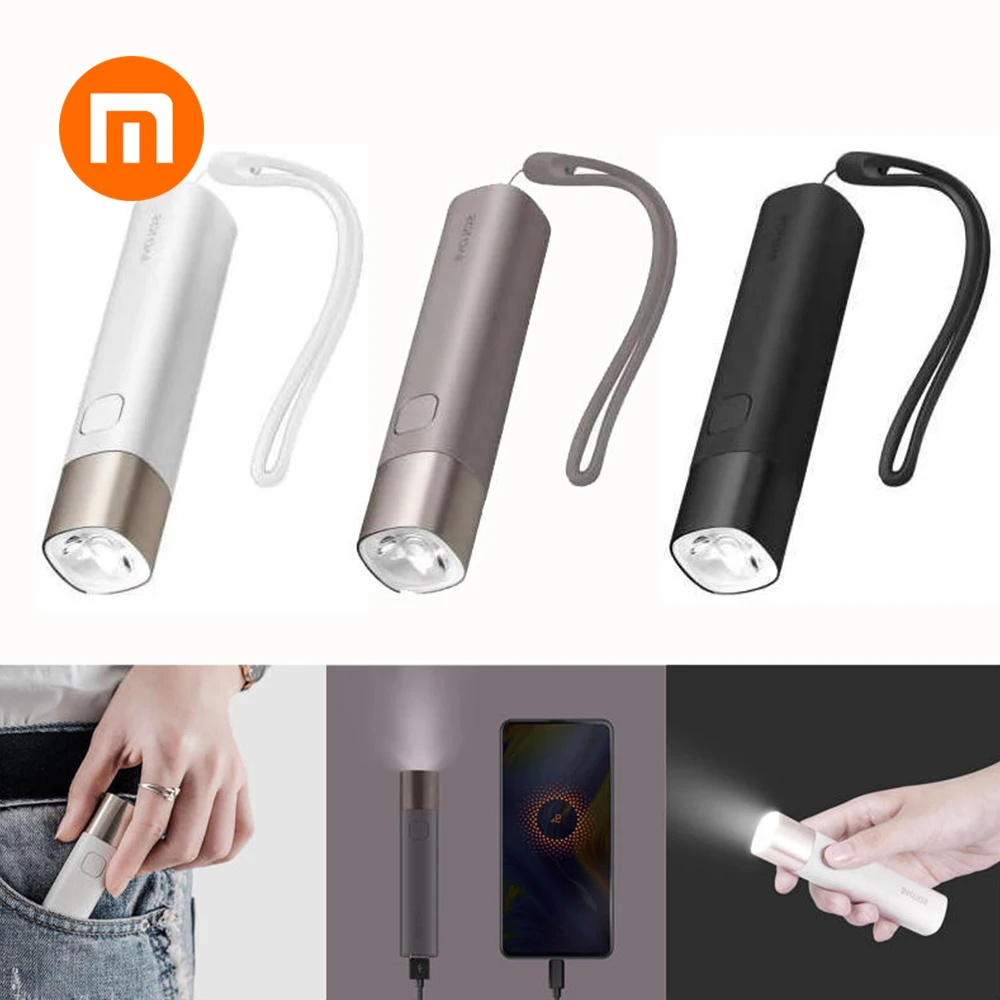 Original Xiaomi Solove X3 USB Rechargeable Brightness EDC Flashlight 3000mAh Power Bank Mini LED Torch Bike Light Three color
Original Xiaomi Solove X3 USB Rechargeable Brightness EDC Flashlight 3000mAh Power Bank Mini LED Torch Bike Light Three color