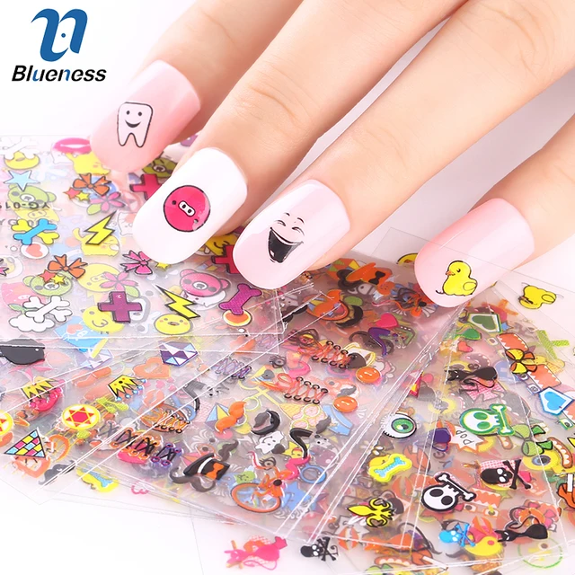 24 Designs 3D Colorful Pig Face Cross Love Heart 3D Stickers For 24 Designs 3D Colorful Pig Face Cross Love Heart 3D Stickers For Nails DIY Decorations Tools - 24 Designs 3D Colorful Pig Face Cross Love Heart 3D Stickers For