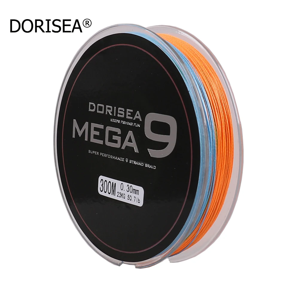 DORISEA Mega 9 нитей 300 м 330 ярдов плетение проволочной сетки линии Япония Материал супер PE lLine многонитевая рыболовная проволока