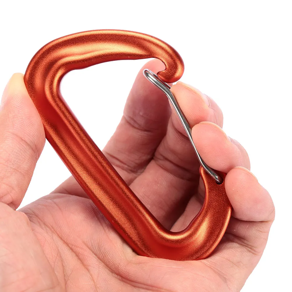 D شكل حلقة تسلق هوك الرياضة مشبك تسلق الجبال تسلق التبعي 12KN D شكل حلقة تسلق هوك الرياضة مشبك تسلق الجبال تسلق التبعي 12KN