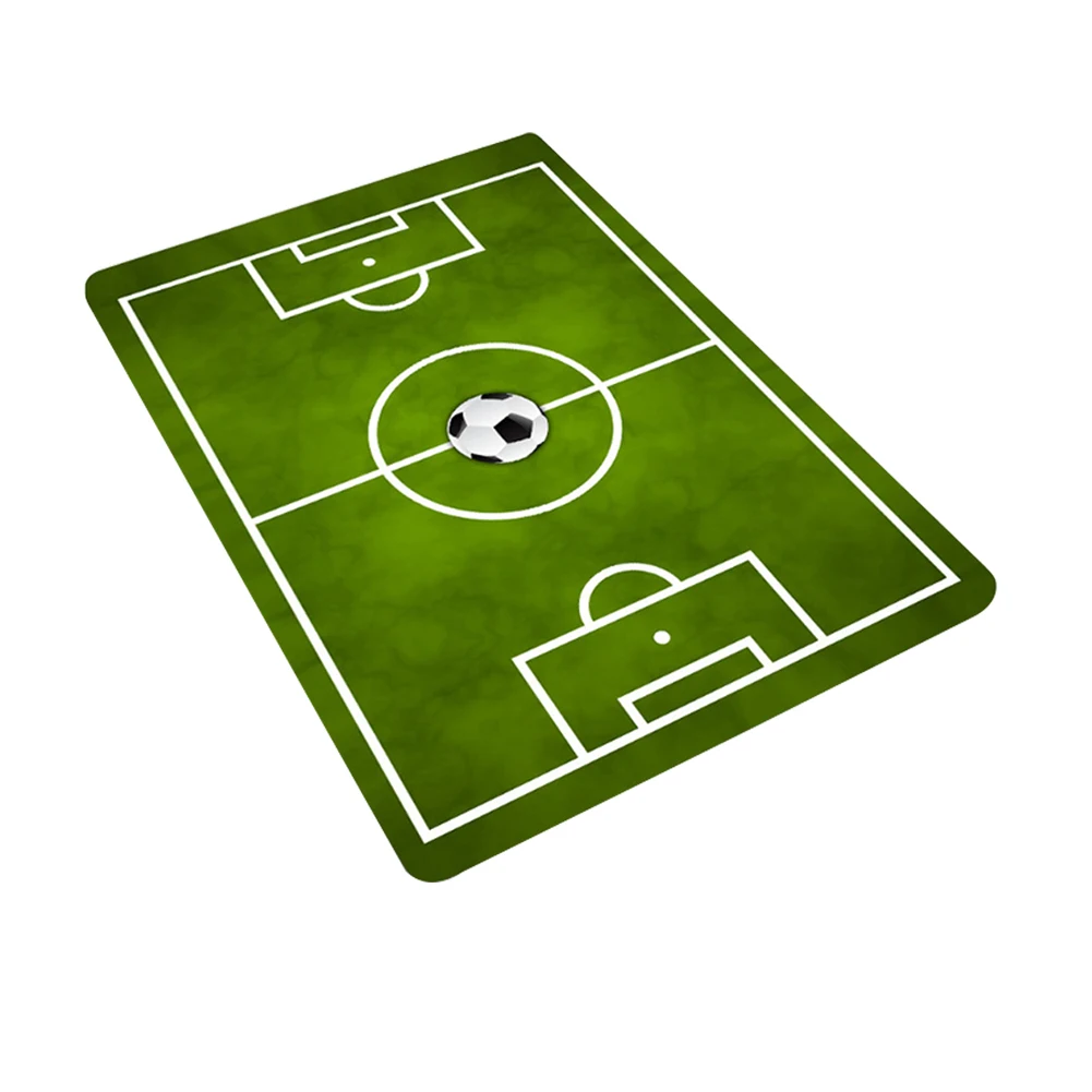 

Kid Play Printing Floor Bedroom Living Room Football Field Anti Slip Flannel Rectangle Soft Carpet Bathroom Mat Rug