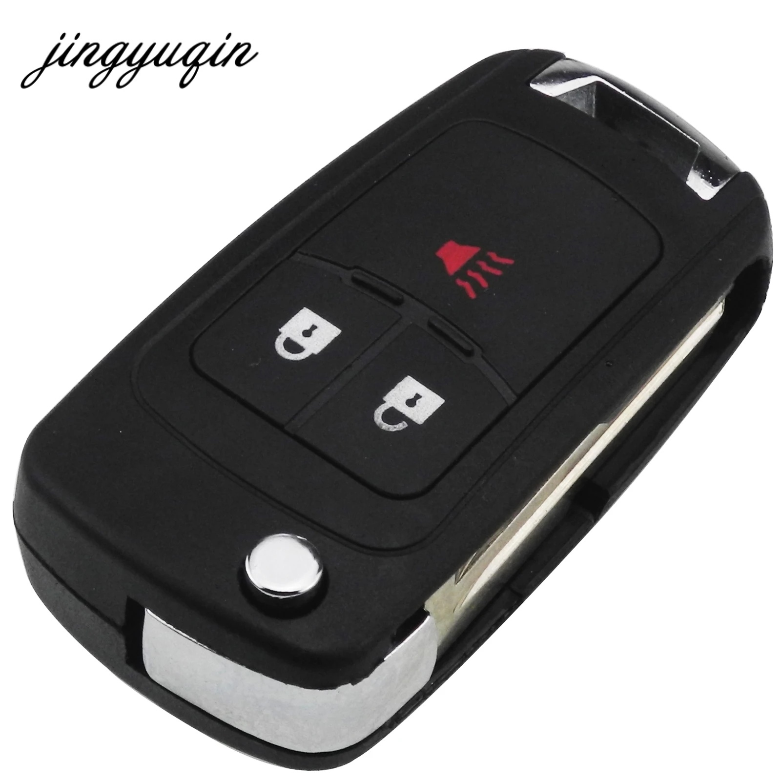Jingyuqin складной для Chevrolet Cruze Spark Флип дистанционный брелок 3 кнопки дистанционного ключа чехол в виде ракушки