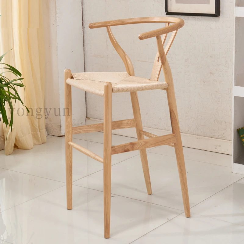 Столовая мебель стул барный современные и твердой древесины обеденный стул минималистский современные бука стул барный