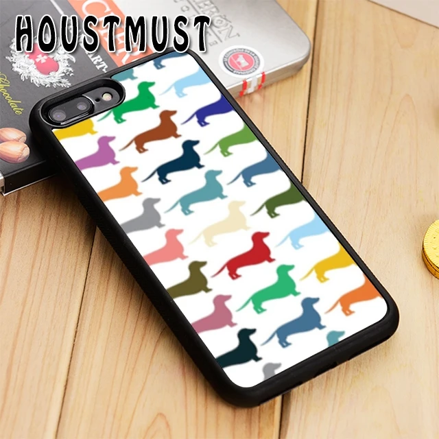 

HOUSTMUST Dachshund Sausage Dog Pattern Case cover For iPhoneS SE 6 6S 7 8 X XR XS max Samsung galaxy S5 S6 S7 edge S8 S9 Plus