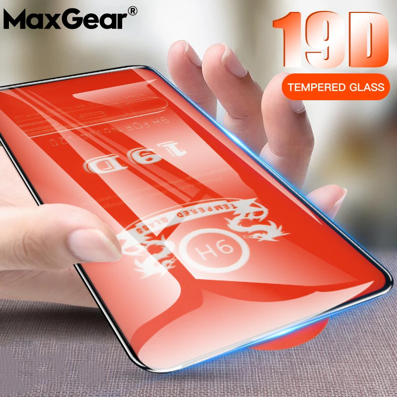 19D منحني كامل غطاء الزجاج المقسى لهواوي نوفا 3 3i 3E 4 4E واقي للشاشة Y7 Y5 Y6 رئيس Y9 2018 2019 طبقة رقيقة واقية