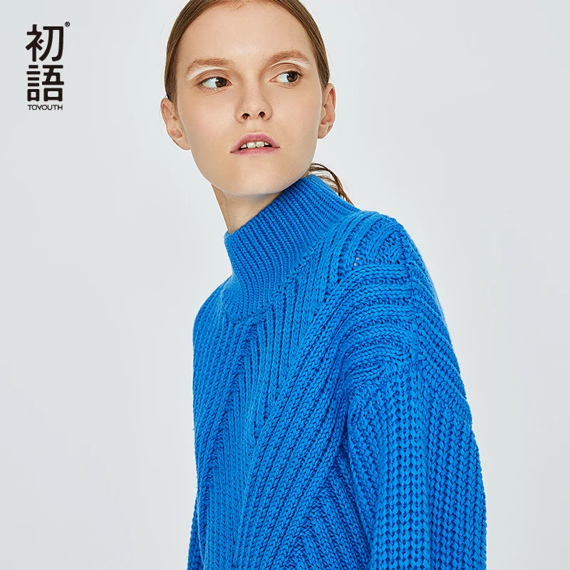 Toyouth Turtleneck Women Solid Sweater Oversized Long Sleeve Twisted Pullovers Winter Sweaters Casual Jumpers Sueter Mujer Toyouth Turtleneck Women Solid Sweater Oversized Long Sleeve Twisted Pullovers Winter Sweaters Casual Jumpers Sueter Mujer