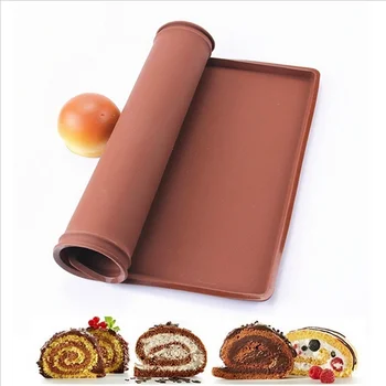 

Soft Cake Roll Mat Silicone Pan Pastry Bakeware Kitchen Cookie Bake Mold Sheet Pad Baking Mat JCFMJ67