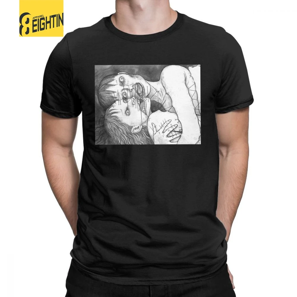 

Junji Ito Anime Creepy Manga Weird Japan Horror Funny T Shirt Man's Short Sleeves Clothes New Arrival Tees Cotton O Neck T-Shirt