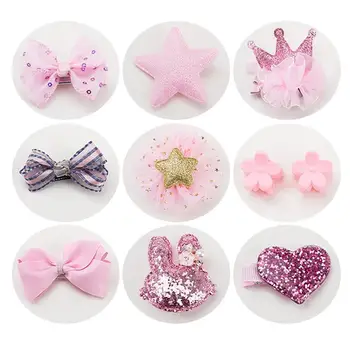 

9PCS New Handmade Mini Mesh Ribbon Dog Bow Dog Grooming Bows Set For Pet Hair Accessories Gifts Supplies Free Shipping