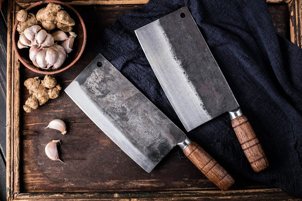 Традиционный ручной работы китайский стиль кухонный нож для резки мясной овощной нож кухонные ножи шеф-повара специальный нож бытовой Отбойник слайсер