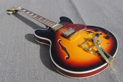 Nueva Calidad de la Guitarra Eléctrica de Jazz Hueca, Rocker Trill Sunset Fábrica de Guitarra Eléctrica en China, Envío Gratis Nueva Calidad de la Guitarra Eléctrica de Jazz Hueca, Rocker Trill Sunset Fábrica de Guitarra Eléctrica en China, Envío Gratis