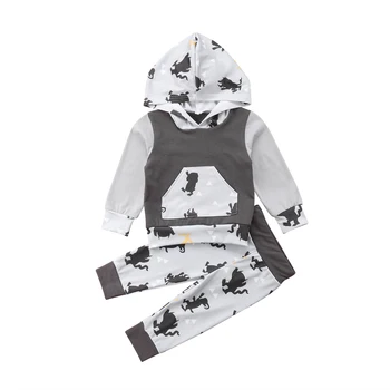 

2018 Newborn Baby Girl Boy Monster Tops Sweatshirt T Shirt+Long Pants Outfits Clothes Hot New