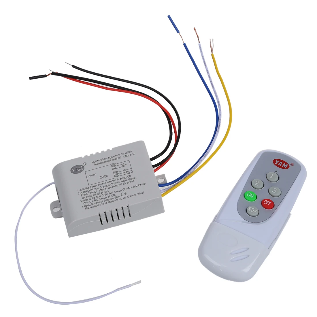 

Wall Switch And Remote Control 3-way On / Off 220V-240V Light Digital Wireless