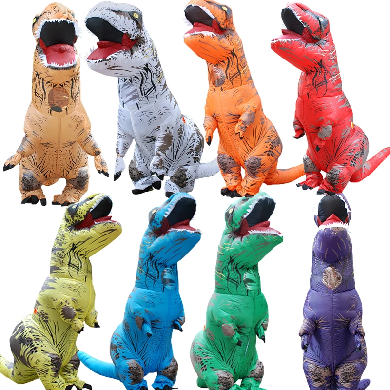 T REX Mascot Inflatable Costume For Child Adult Anime Cosplay Dinosaur Animal Jumpsuit Birthday Gift For